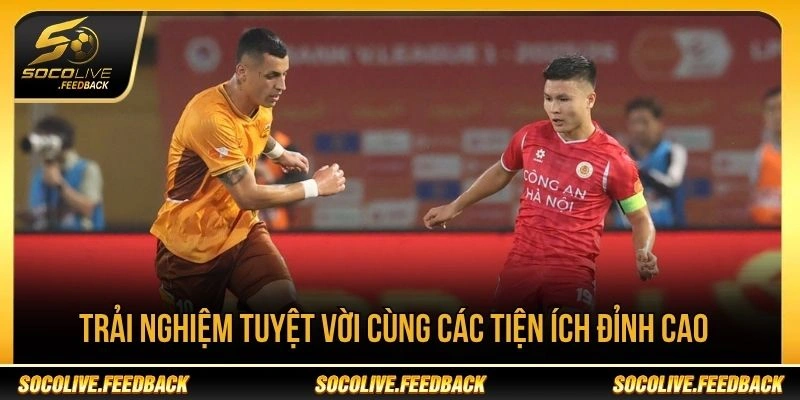 Trải nghiệm các tiện ích khi theo dõi lịch phát sóng V-League